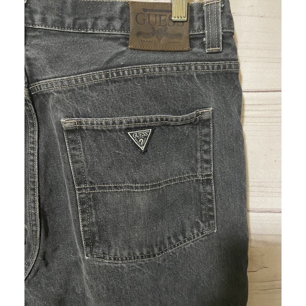 Guess Jeans Men’s Relaxed Fit 38/33 Black Denim 100% Cotton - Picture 8 of 12